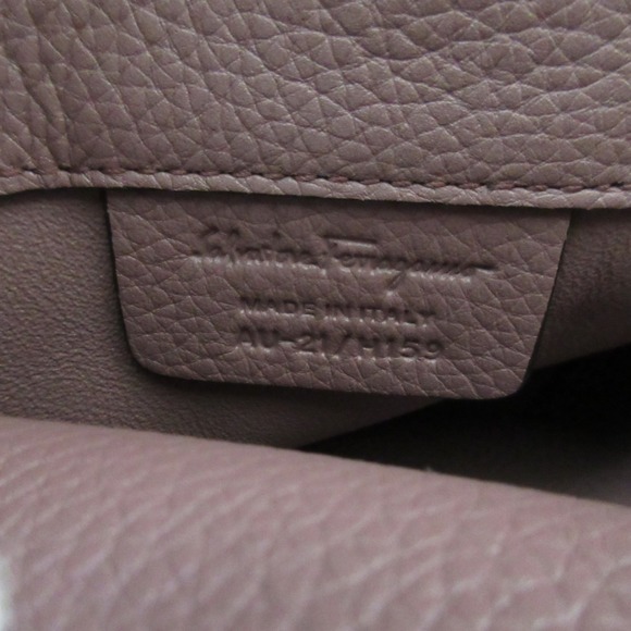 SALVATORE FERRAGAMO Purple Leather Shoulder Bag - Picture 7 of 16